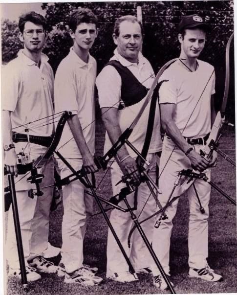Darrel with his family. L-R: Stuart, Darrel, Jack (father) and Lee.

Photoshoot for Bangor Spectator (back when I still shot Recurve circa 1995)