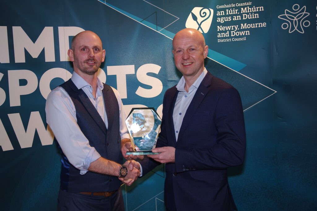 Darrel Wilson receiving an award for Senrior Sportsperson of the Year 2025, NMD Sports Awards 2026.